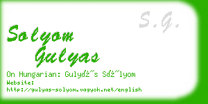 solyom gulyas business card
